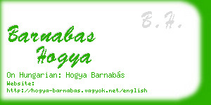 barnabas hogya business card